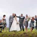 fun wedding party photo